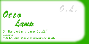 otto lamp business card